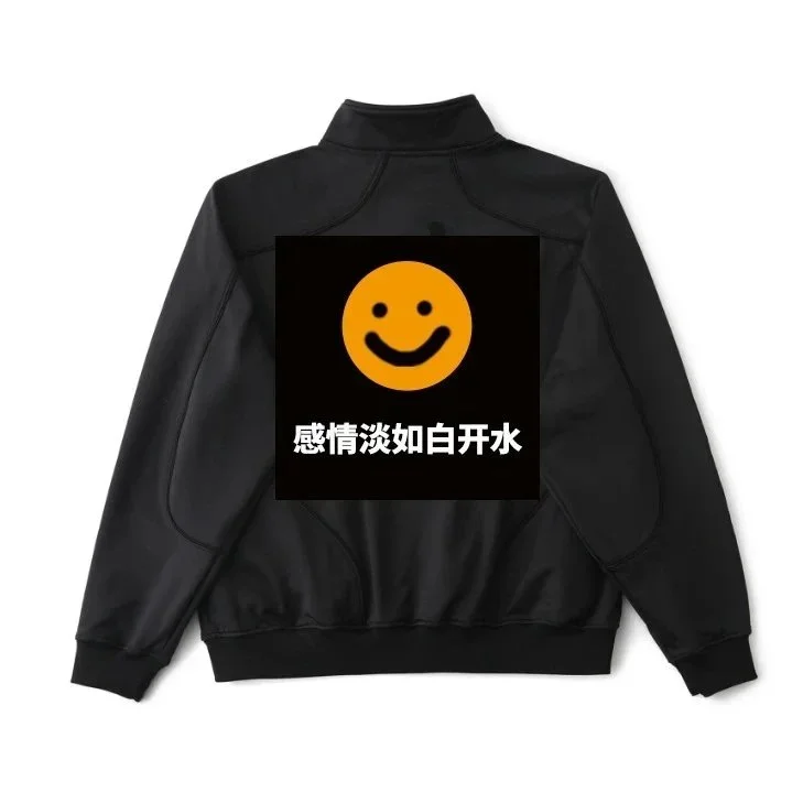 Other Black Smiley Face Graphic Jacket Black - 1