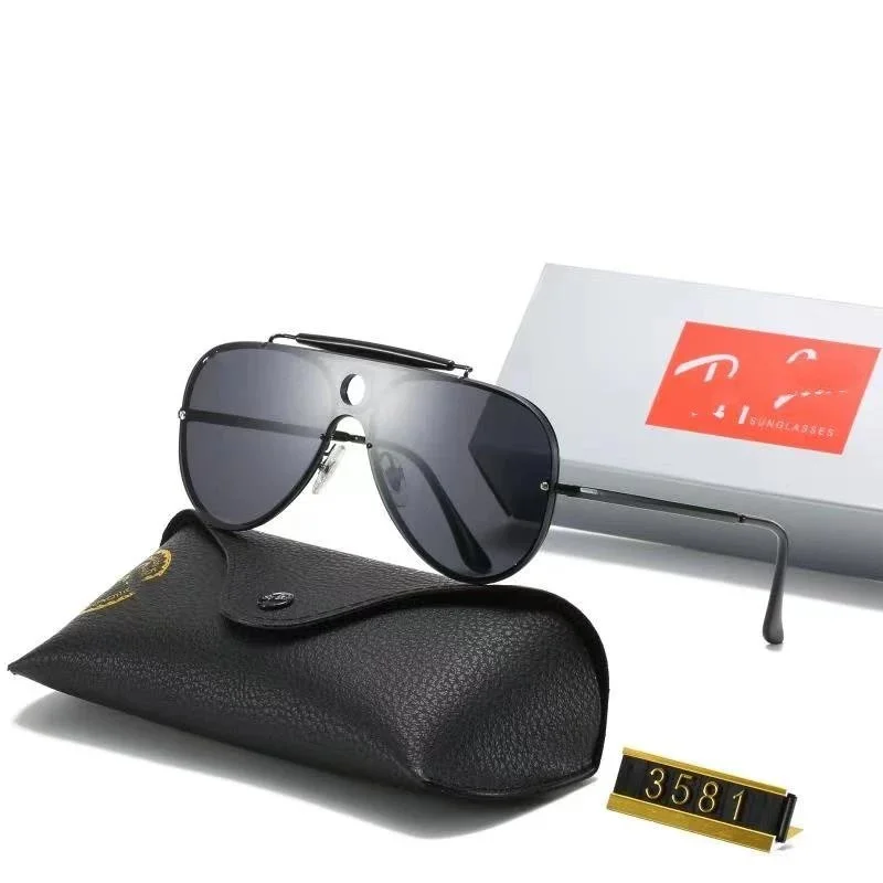 Ray-Ban Ray-Ban Iconic 3581 Black Aviator Sunglasses Black - 1