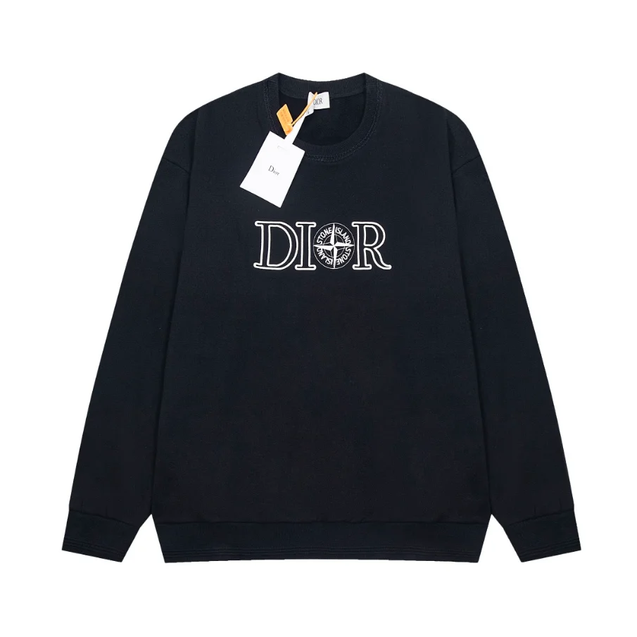 Dior Dior x Stone Island Black Logo Sweatshirt Black