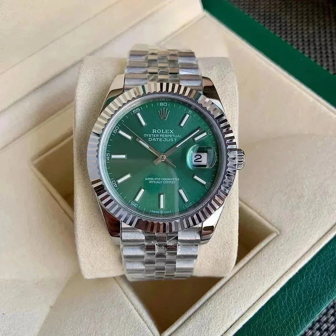 Rolex Rolex Datejust Green Dial Stainless Steel Watch Green - 1