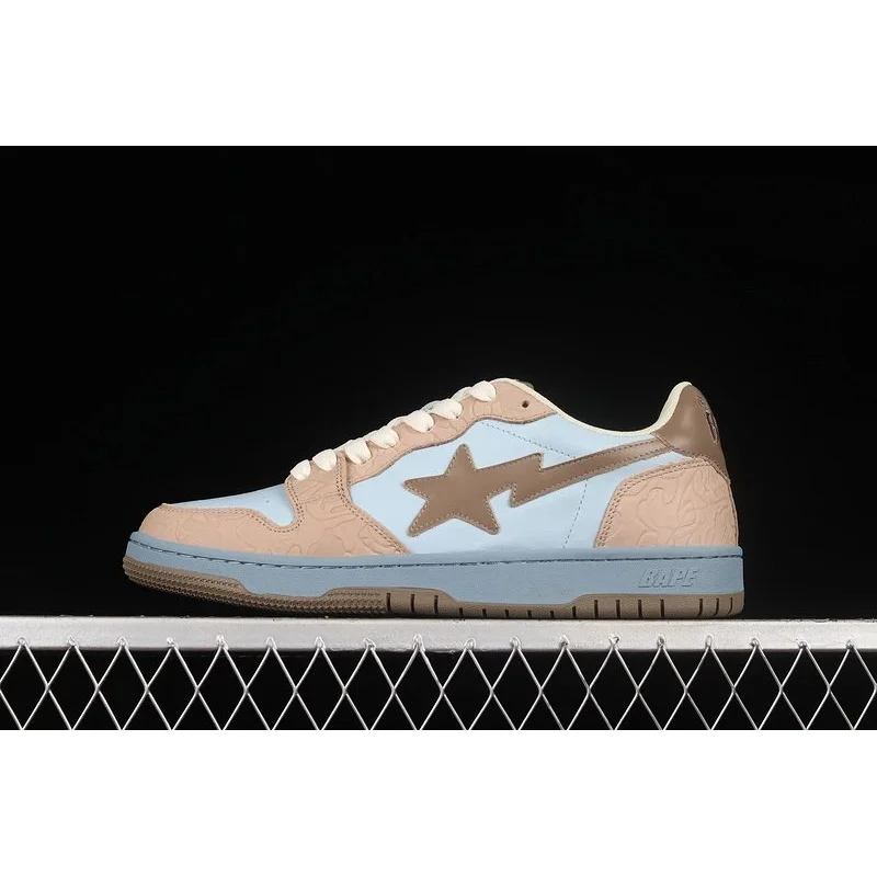 A Bathing Ape A Bathing Ape BAPE STA Light Blue/Brown Sneakers Blue - 1