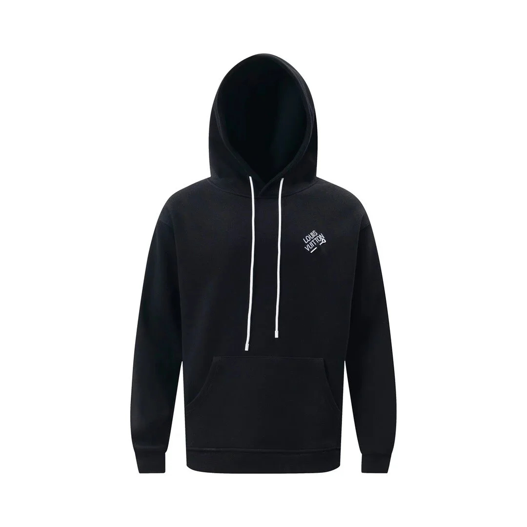 Louis Vuitton Louis Vuitton Solid Black Hoodie Black