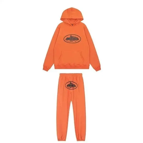 Other Orange Co-ord Set with Embroidered Logo Hoodie & Pants Orange - 1