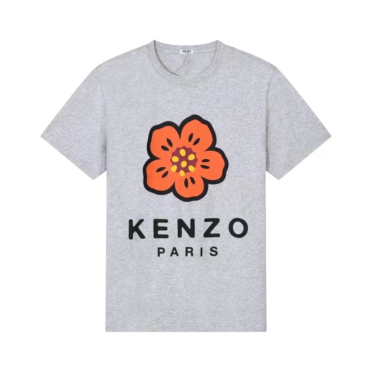 Kenzo Kenzo Grey Flower Print T-Shirt Grey - 1