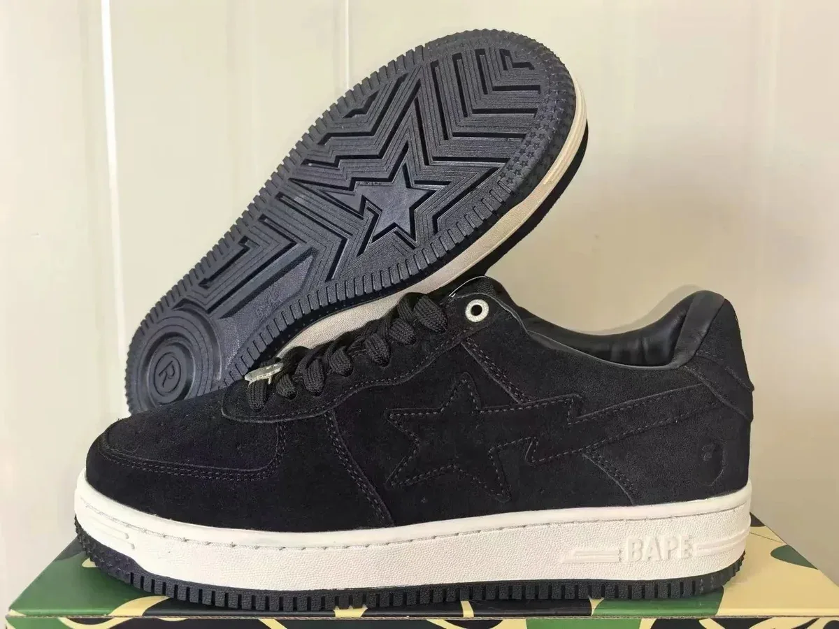 A Bathing Ape A Bathing Ape BAPE STA BT-024 Black Suede Sneakers Black - 1