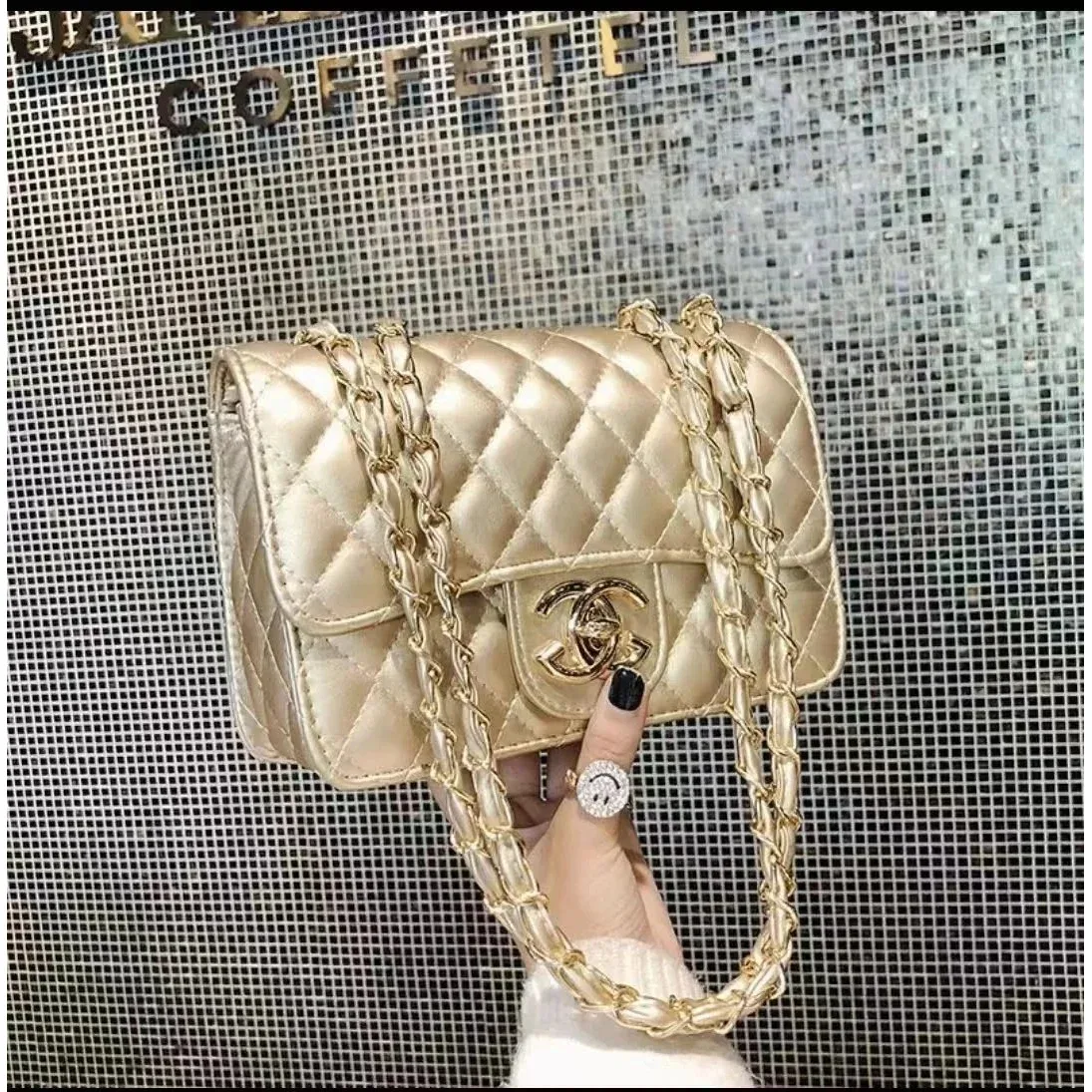 Chanel Chanel Classic Flap Bag Champagne Gold Gold