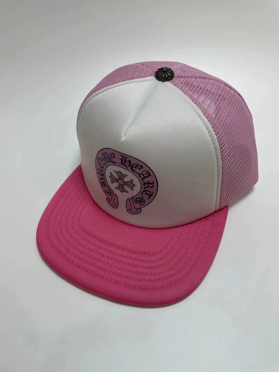 Chrome Hearts Chrome Hearts One Heart Pink Trucker Cap Pink - 1