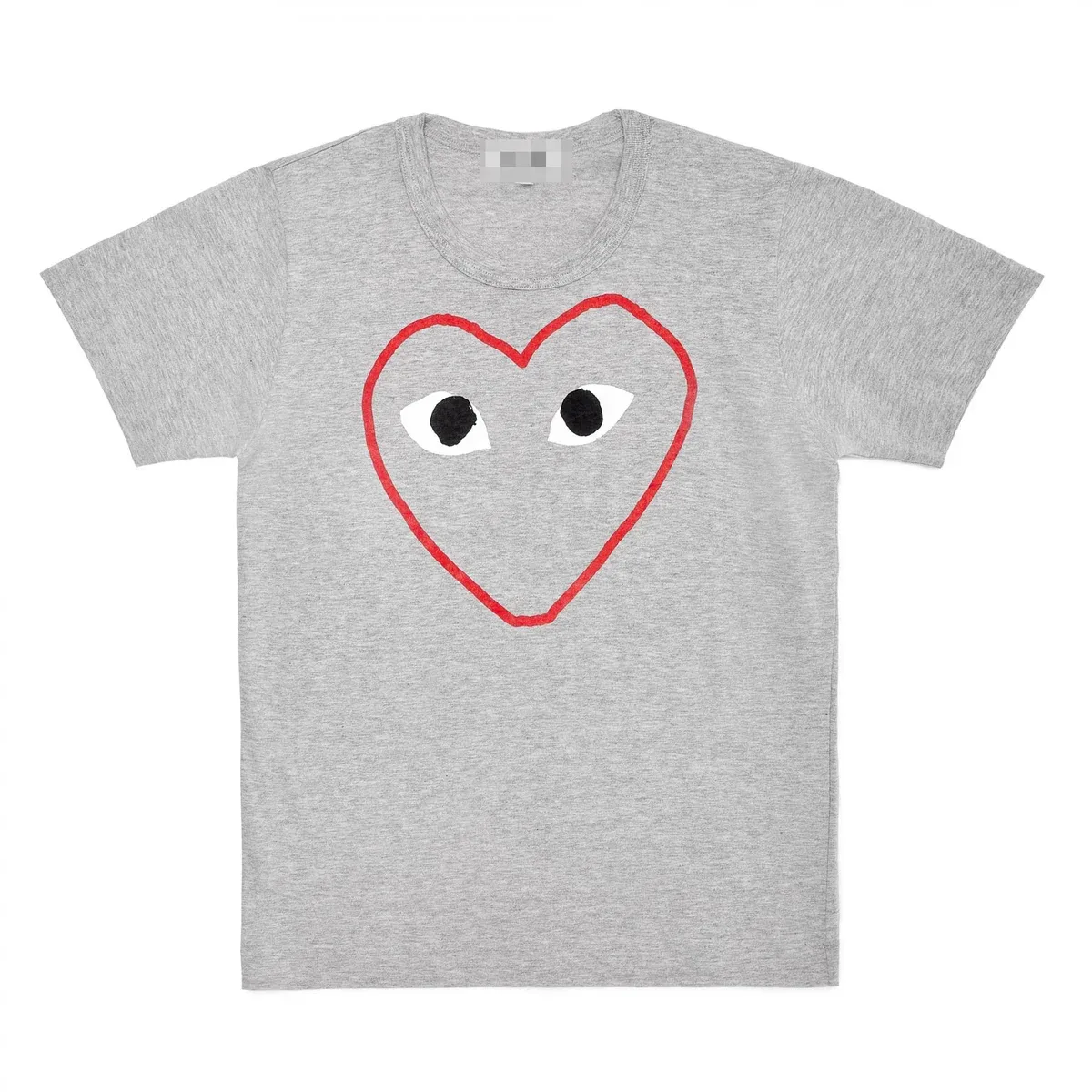 Comme des Garçons Comme des Garçons Heart T-Shirt Grey Lines T-Shirt Grey - 1