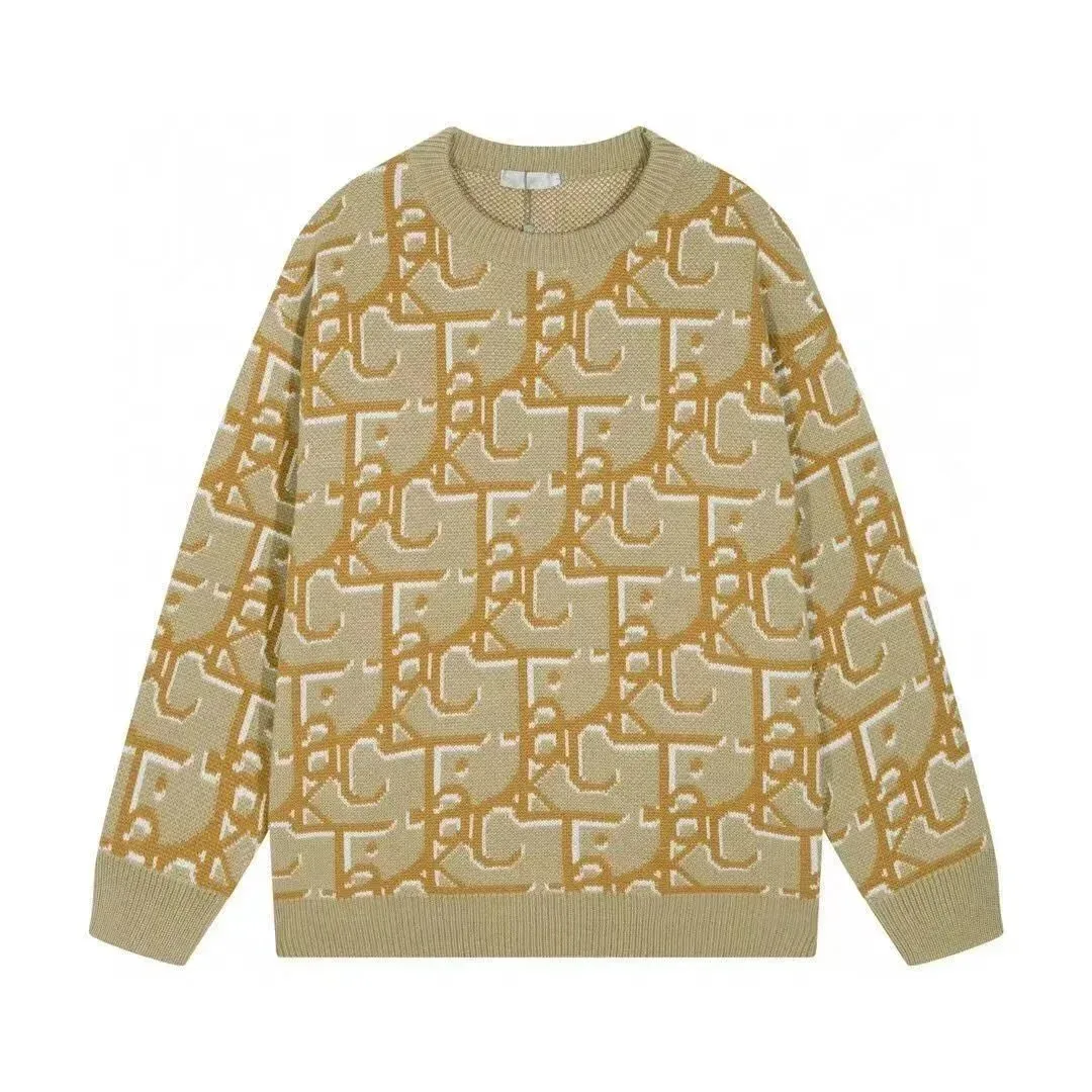 Dior Dior Dior Oblique Beige/Gold Knit Sweater Beige