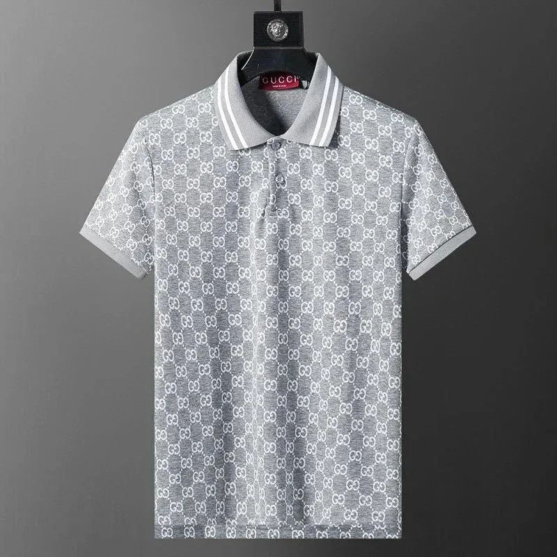 Gucci Gucci GG Monogram Polo Shirt A20 Men's Grey - 1