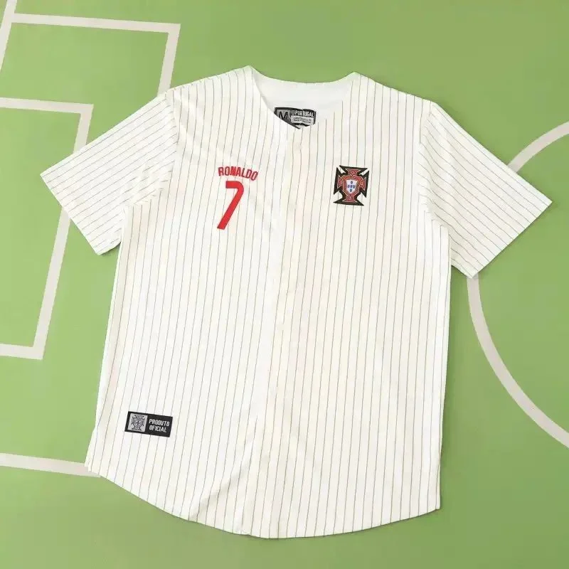 Other Player Edition Ronaldo 7 Jersey Baseball Shirt White - 1