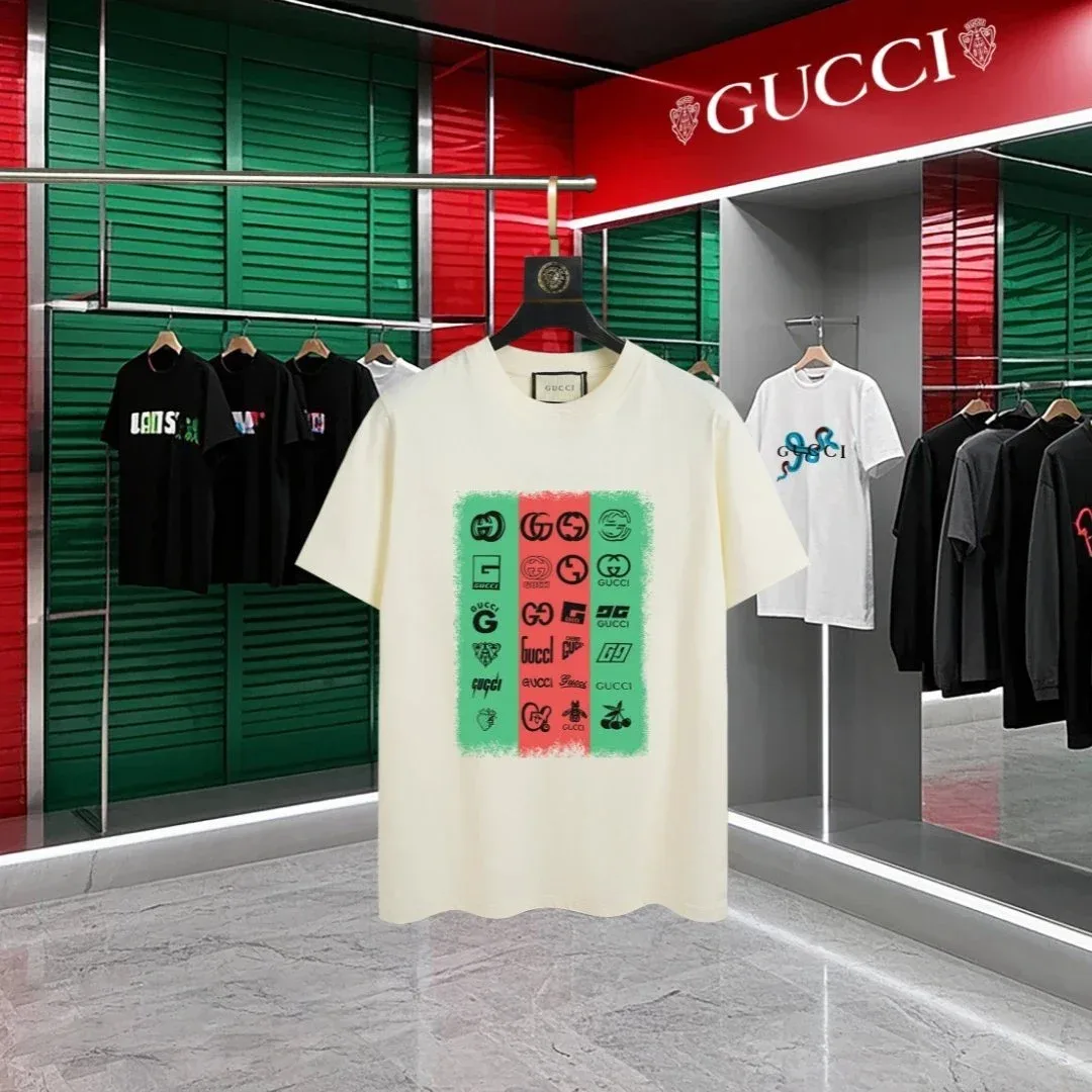 Gucci Gucci GG Monogram Print T-Shirt Sail Cream Cream - 1