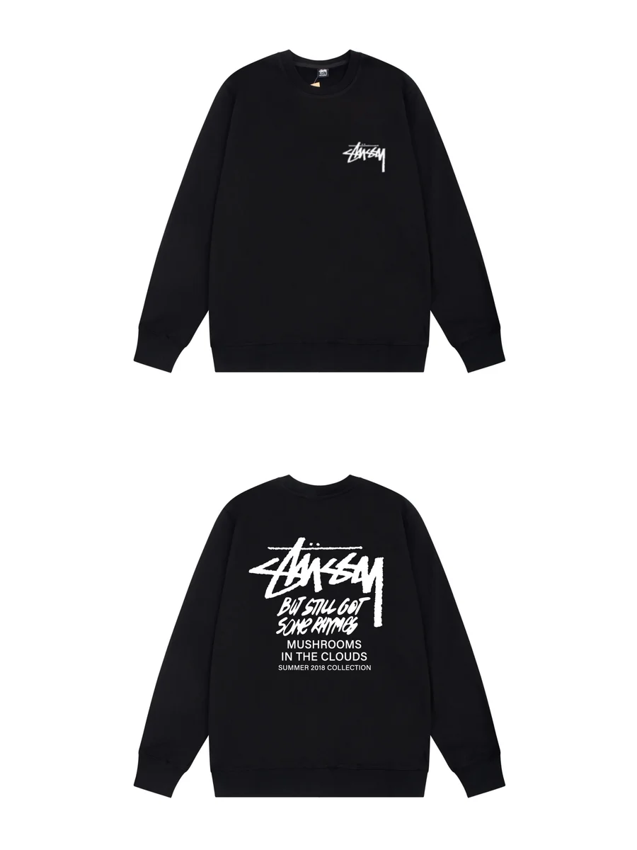 Stussy Stussy But Still Got Some Rhymes Black Hoodie Black - 1