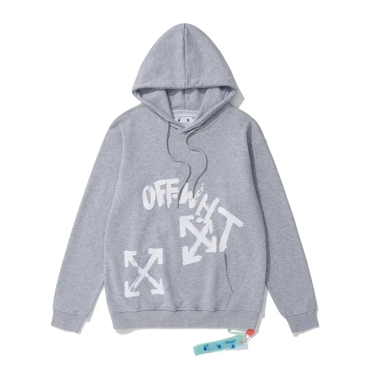Off-White Off-White OFF-07 Grey Hoodie with White Print Grey - 1