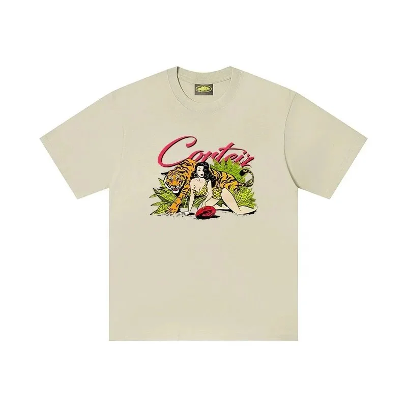 Corteiz Corteiz RTW 'Tiger & Beauty' Beige T-Shirt Beige - 1