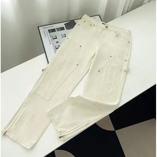 Louis Vuitton Louis Vuitton Monogram Cream Pants Cream