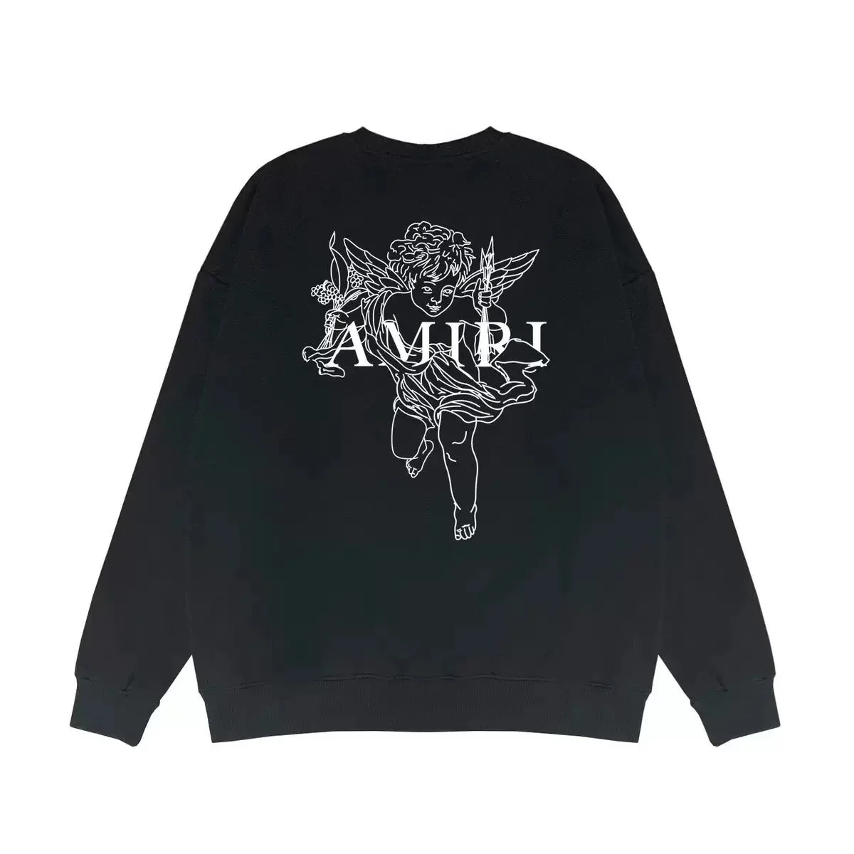 Amiri Amiri Cherub Black Crewneck Sweatshirt Black - 1