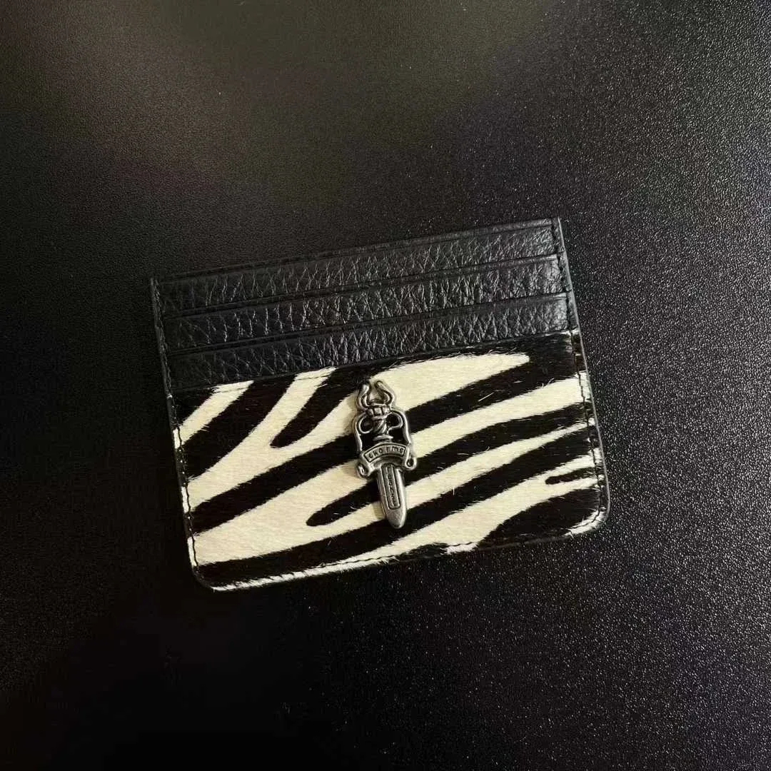 Chrome Hearts Chrome Hearts Dagger Zebra Print Card Holder Multicolor