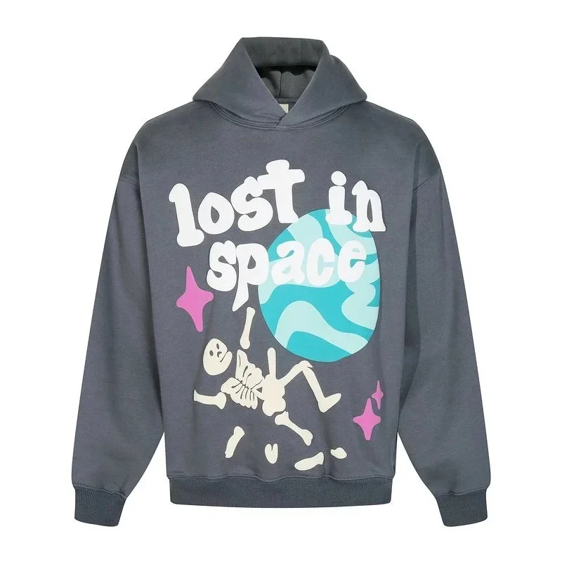 Other Unisex Lost in Space Graphic Hoodie 03 Grey Grey - 1