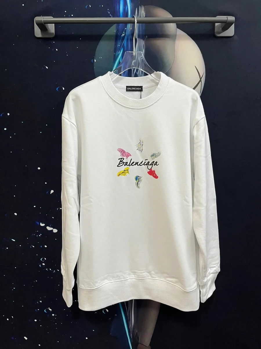 Balenciaga Balenciaga White Sneaker Print Sweatshirt White