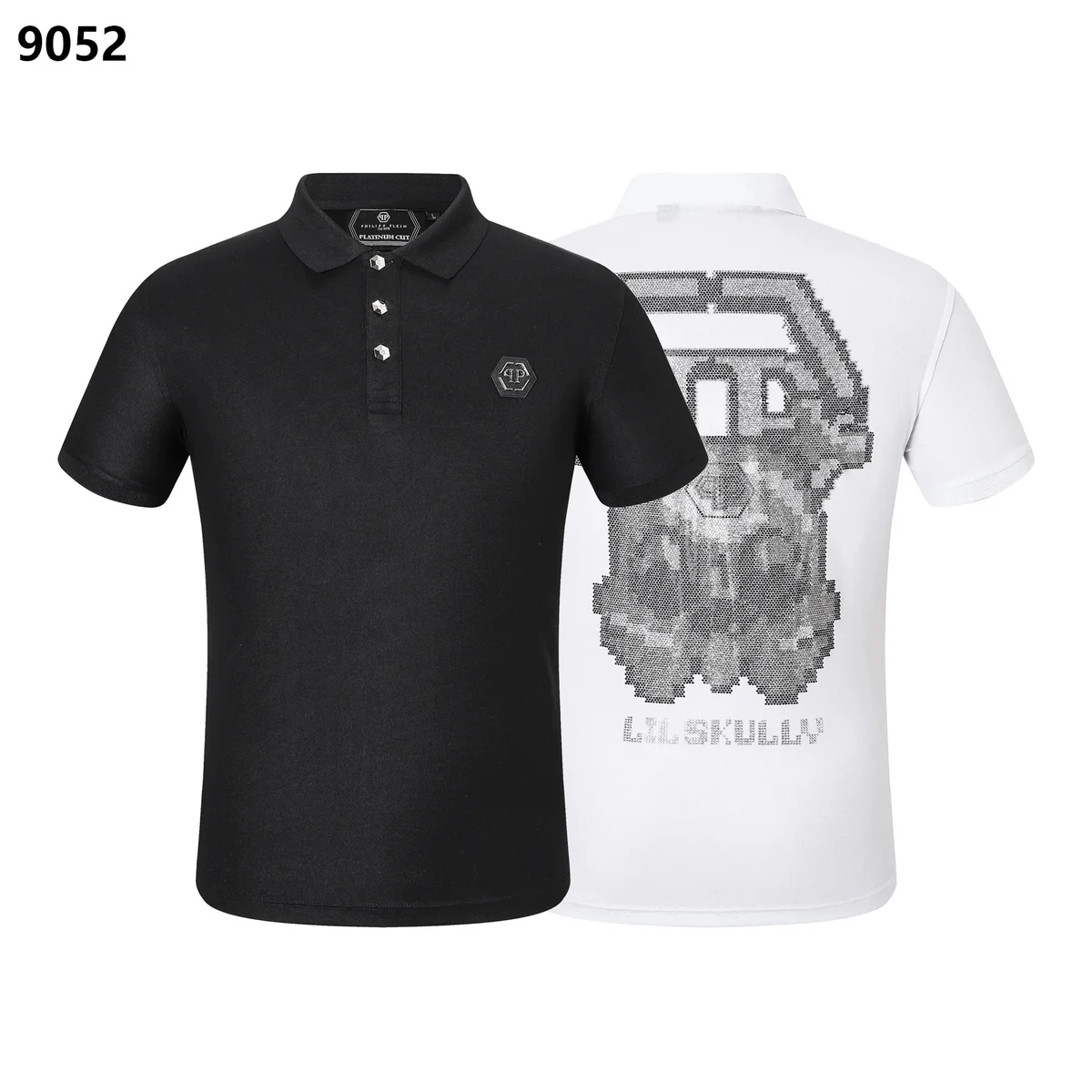 Philipp Plein Philipp Plein Lil Skully Polo Shirt Black/White Black - 1