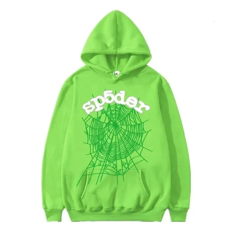 Other Green Spider Web Graphic Hoodie Green - 1