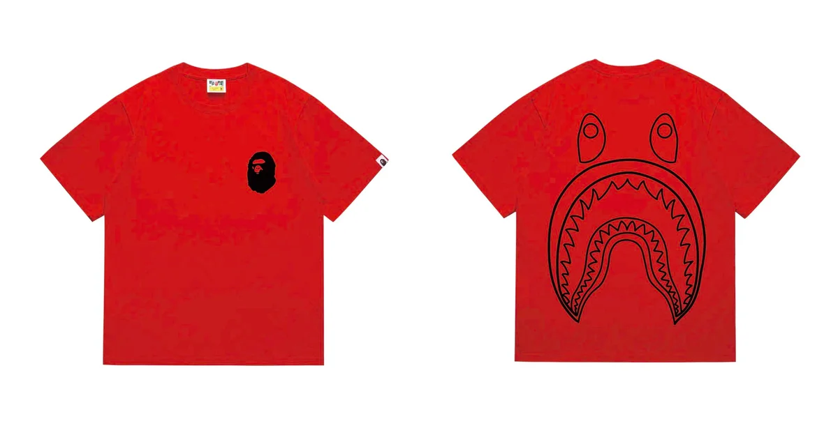 A Bathing Ape A Bathing Ape BAPE STA T-Shirt 215红黑 T-Shirt Orange - 1