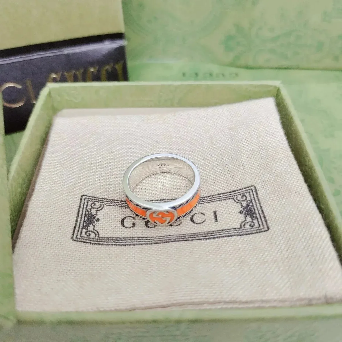 Gucci Gucci Orange Band Ring Jewelry Orange - 1