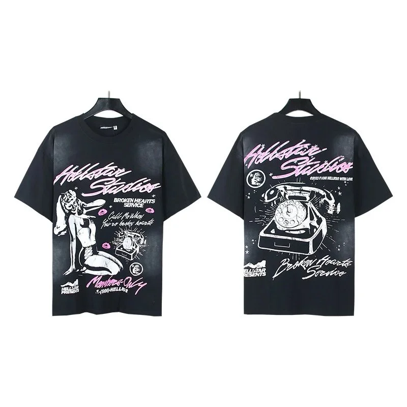 Hellstar Hellstar Studios Broken Hearts Service Black T-Shirt Black - 1
