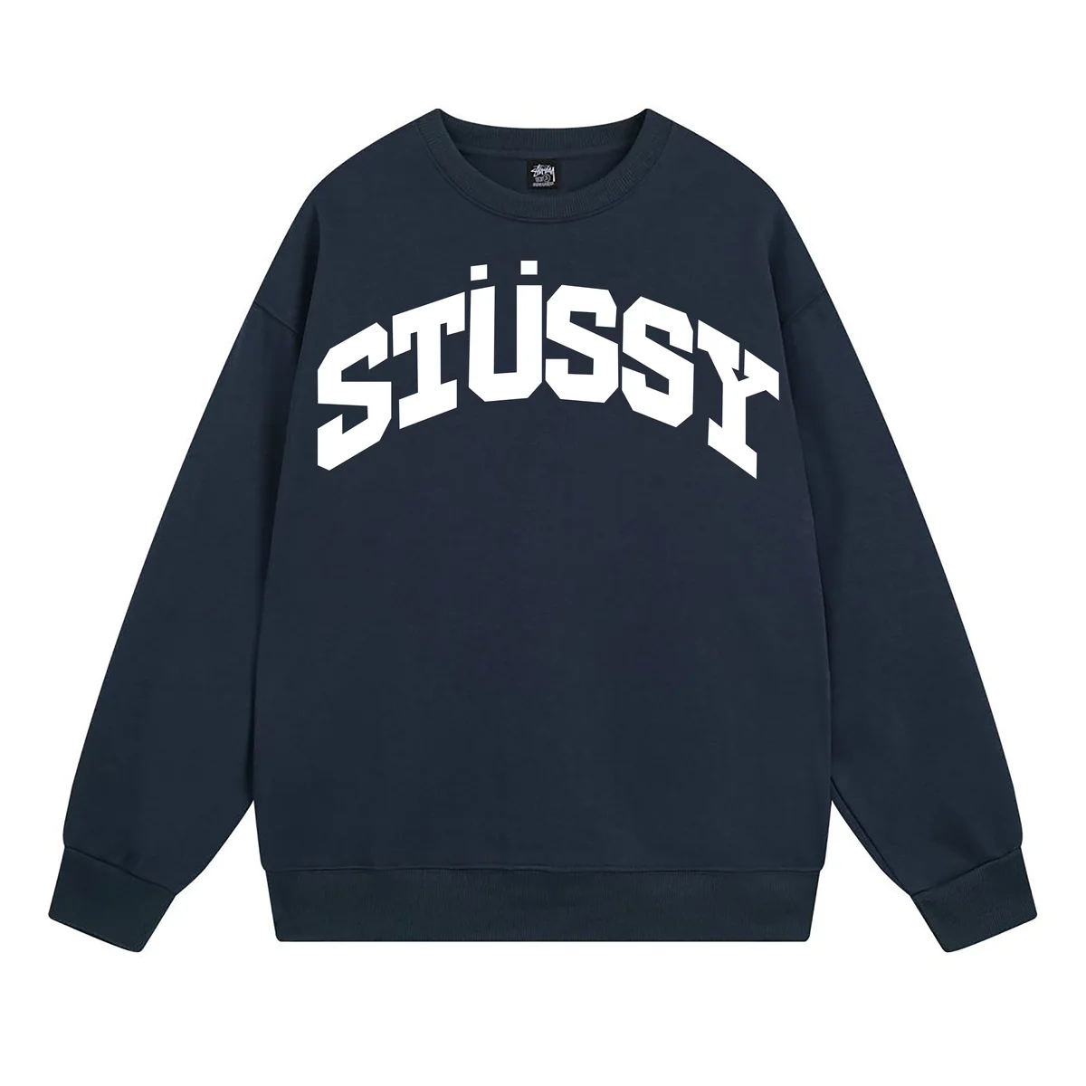 Stussy Stussy College Logo Navy Sweatshirt Navy - 1
