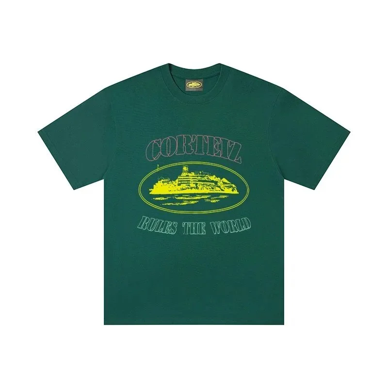 Corteiz Cortez Rules the World Green T-Shirt Green - 1