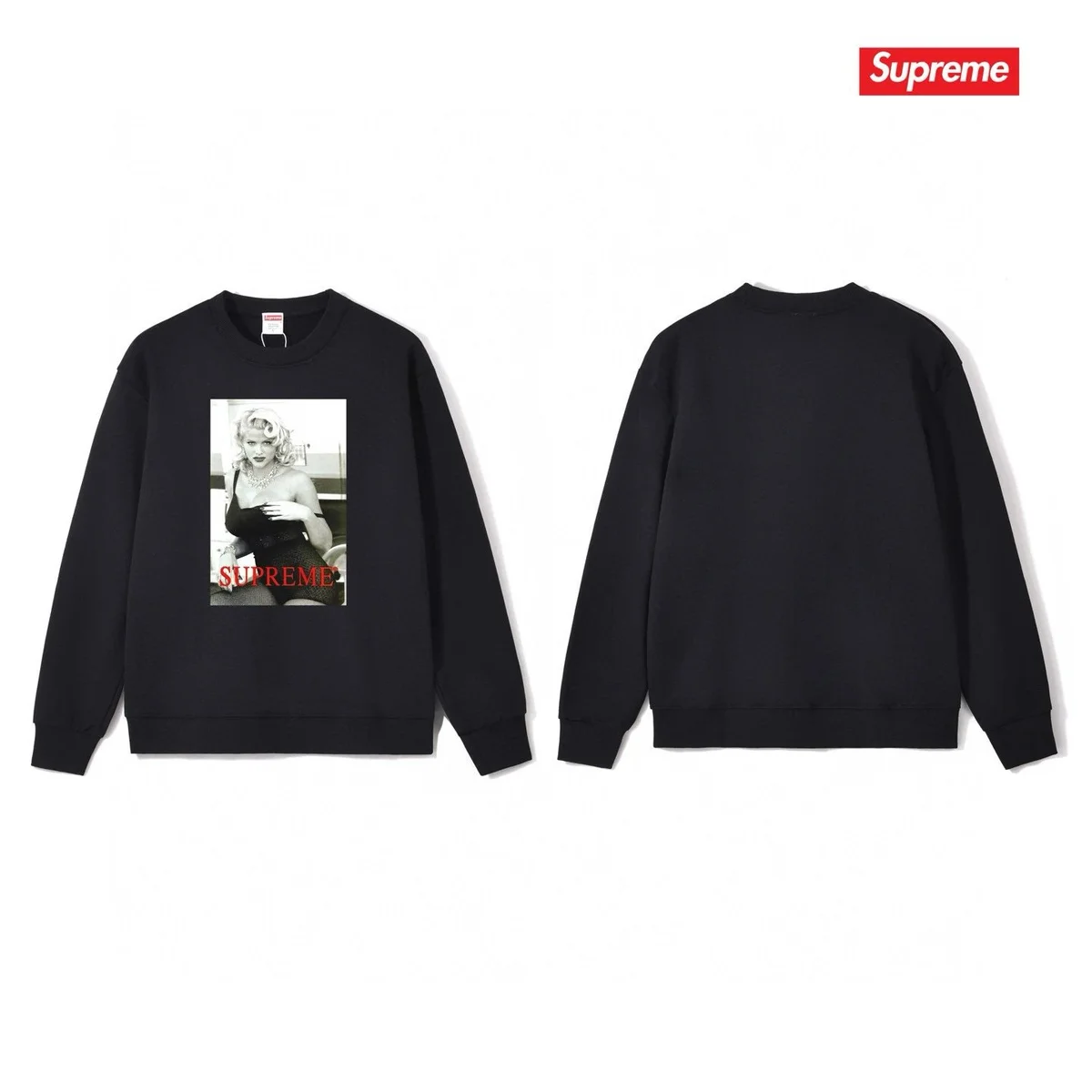 Supreme Supreme Marilyn Monroe Black Crewneck Sweatshirt Black - 1