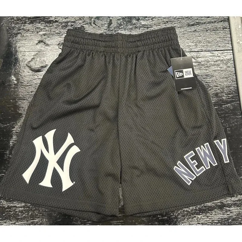 New Era New Era New York Yankees Black Mesh Shorts Black - 1
