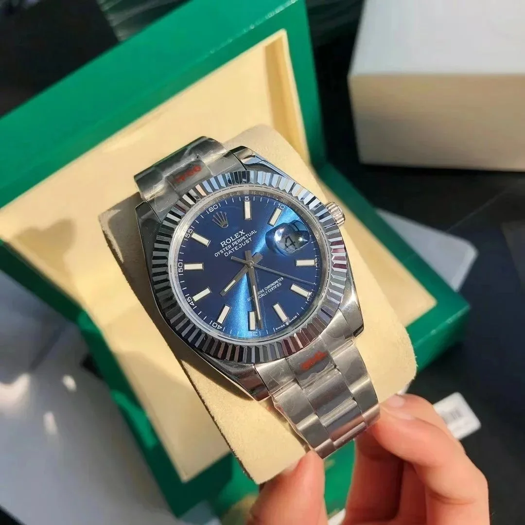 Rolex Rolex Datejust Blue Dial Stainless Steel Watch Blue
