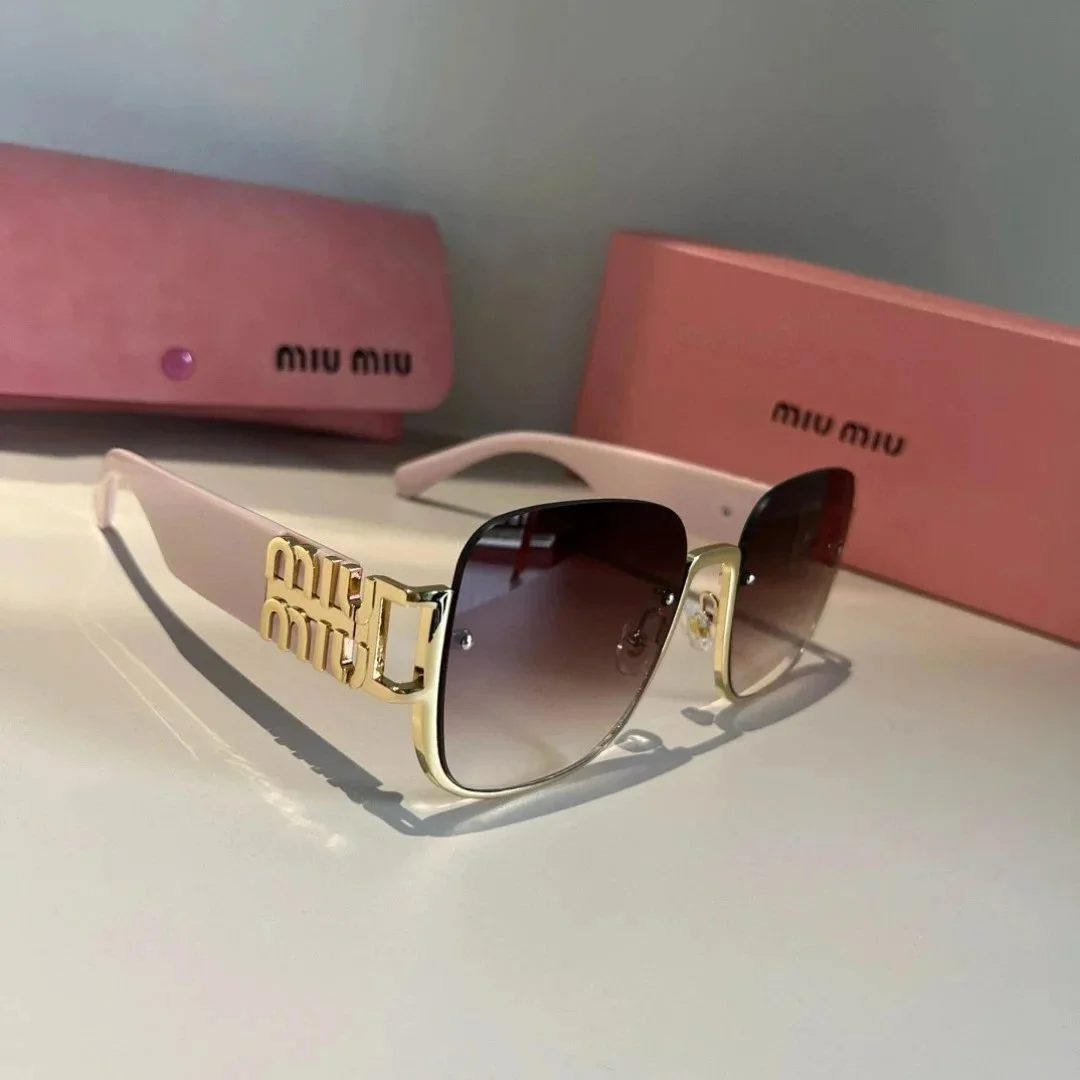 Miu Miu Miu Miu Pink Gold Gradient Sunglasses Pink - 1