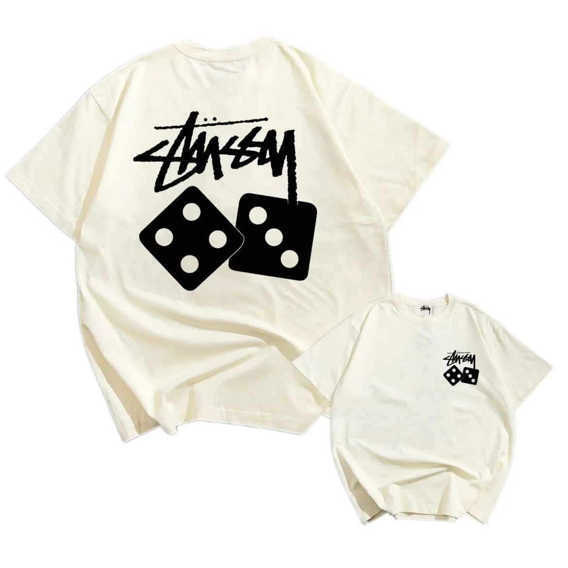 Stussy Stussy Stüssy Dice T-Shirt Cream Cream - 1