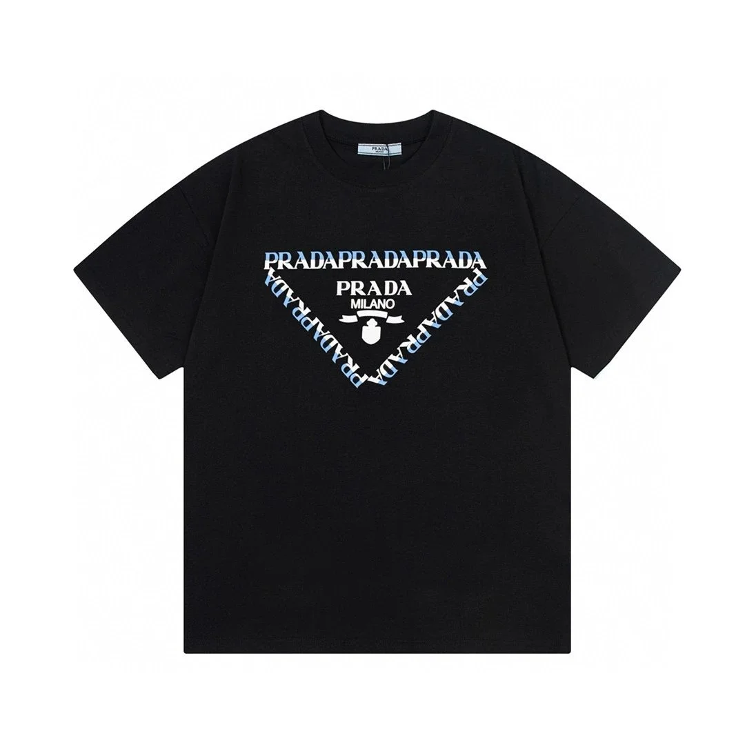 Prada Prada Triangle Logo Black T-Shirt Black