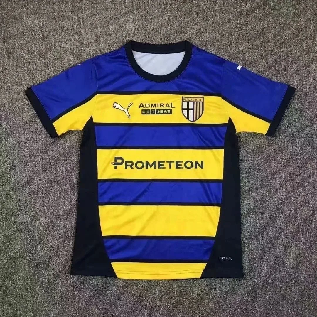 Puma Puma Blue/Yellow Striped Soccer Jersey Multicolor