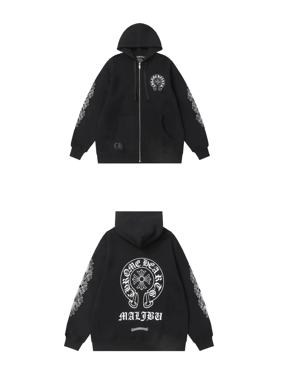 Chrome Hearts Chrome Hearts Malibu Hoodie Black Solid Hoodie Black - 1