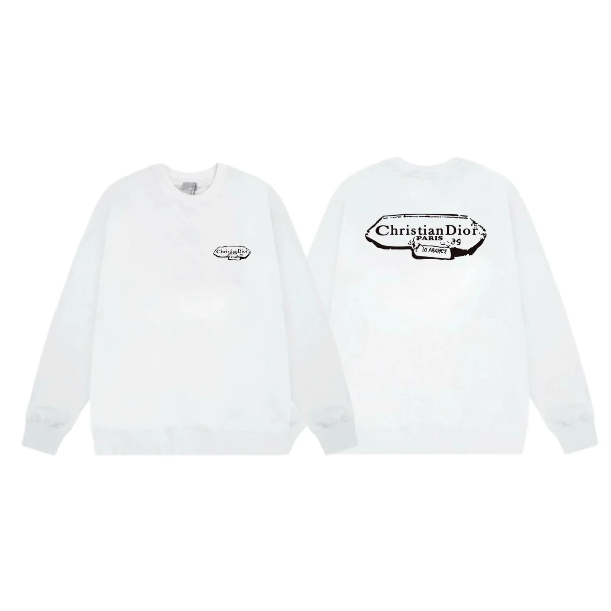 Dior Christian Dior White Logo Crewneck Sweatshirt White - 1