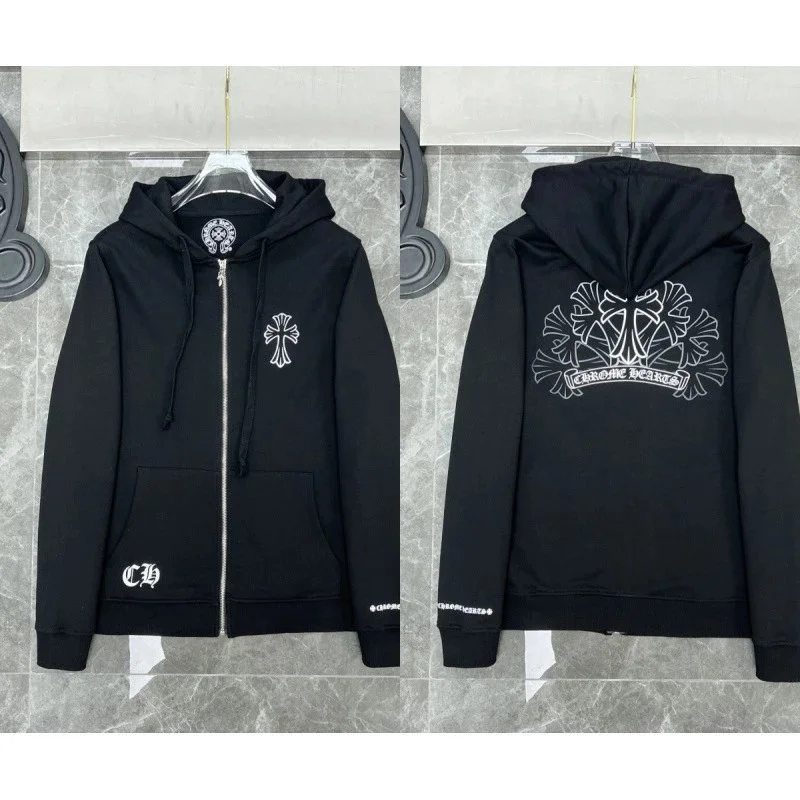 Chrome Hearts Chrome Hearts CH Cross Black/White Zip-Up Hoodie Black