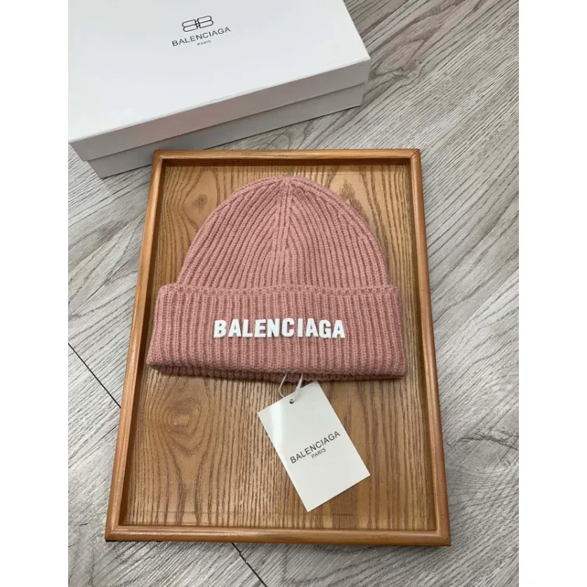 Balenciaga Pink BA Logo Beanie