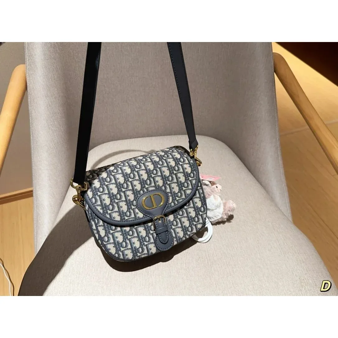 Dior Dior Lady Dior Monogram Satchel Beige/Blue Crossbody Bag Blue - 1