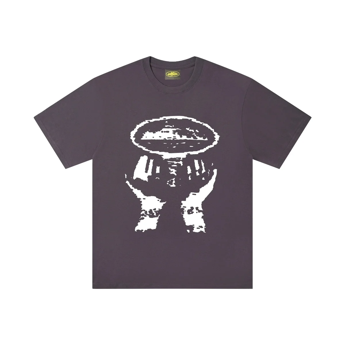 Other Unisex Dark Purple Hands & Halo Graphic T-Shirt Purple - 1