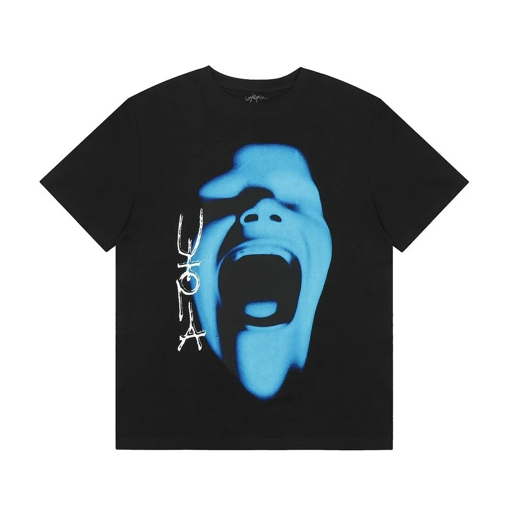 Other Unisex Utopia Black Graphic T-Shirt Black - 1