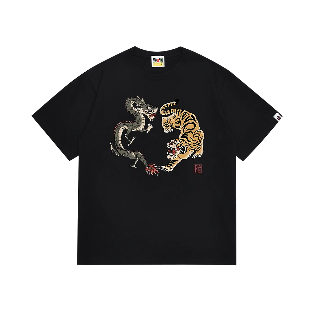 A Bathing Ape A Bathing Ape Dragon & Tiger Black T-Shirt Black - 1