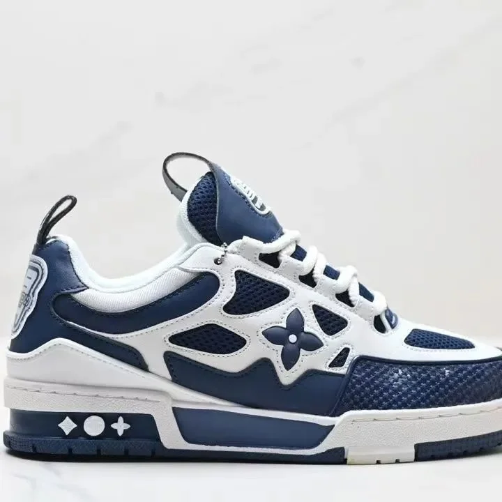 Louis Vuitton Louis Vuitton LV Trainer White/Navy Sneakers Blue