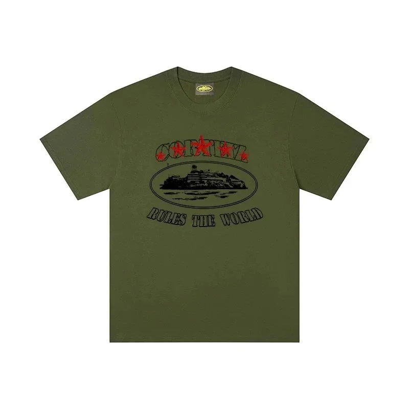 Other Coffee Rules the World Olive Green T-Shirt Green - 1