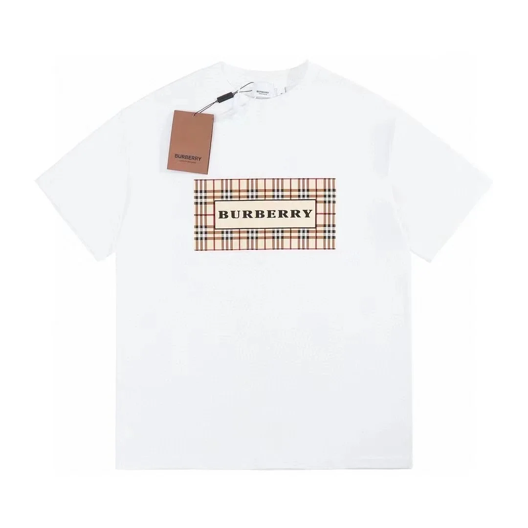 Burberry Burberry White Vintage Check Logo T-Shirt White - 1