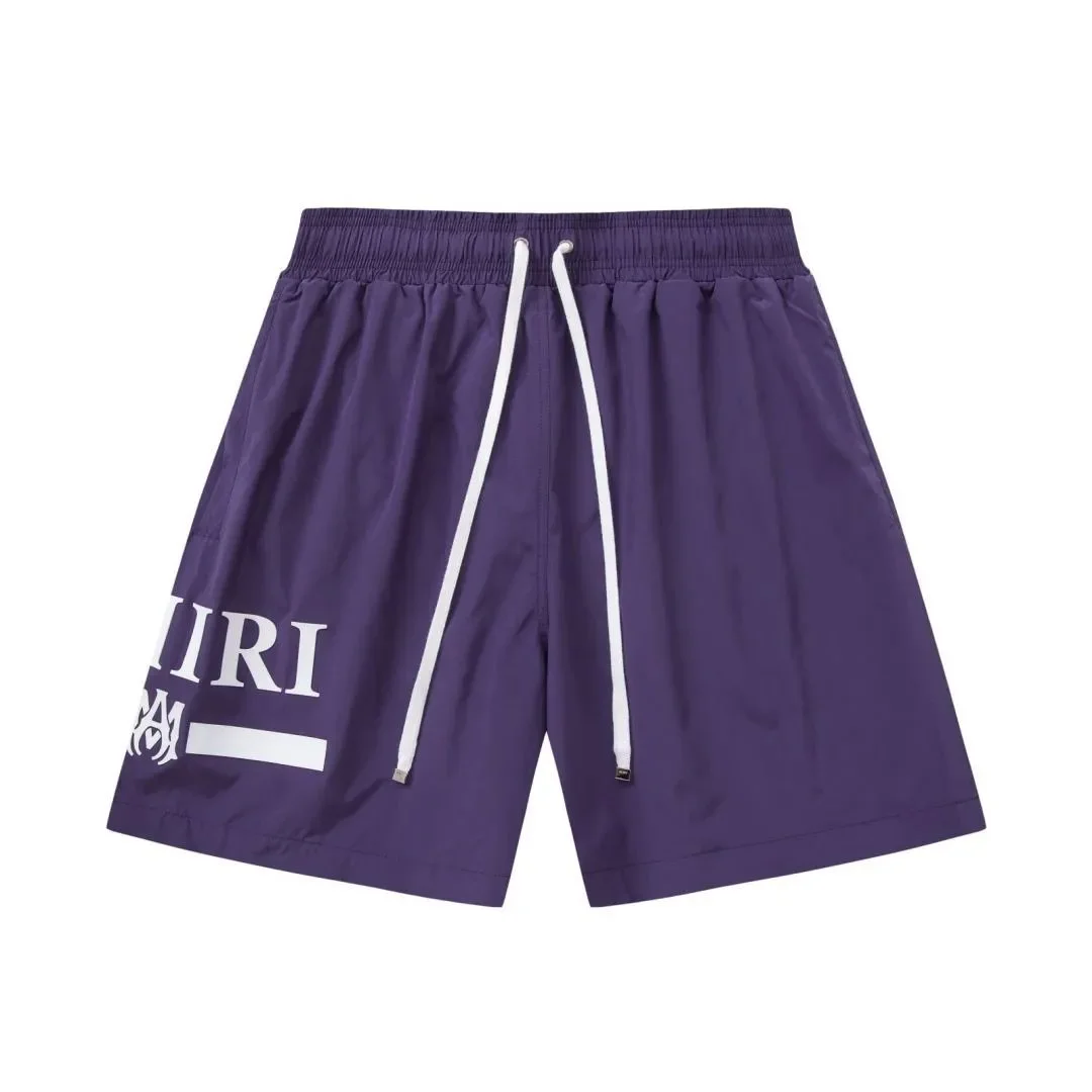 Other Purple Letter Print Shorts Purple - 1